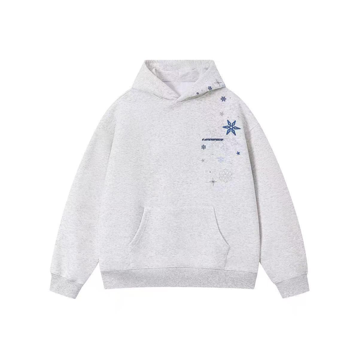 Men’s Trendy Gradient Snowflake Hoodie - Casual, High-End, Loose Fit, Unisex. XL