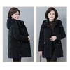 Luxury Winter Padded Jacket for Middle Aged Women Wash Free Shiny Warm Coat Slim Style