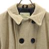 melton 70s Made in USA Vintage wool pea coat L beige Quilted back Women Used