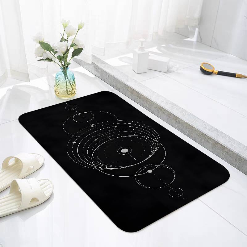 Moon Phases Light Floor Mats Home Laundry Rug Carpet For Living Room Decor Lounge Area Anti-slip Foot Mat Entrance Doormat