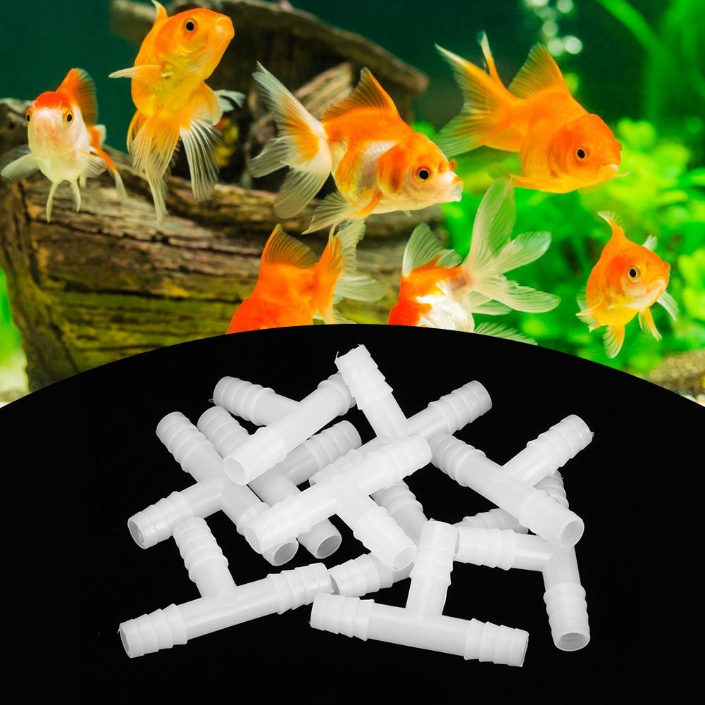 10PCS ABS Aquarium Tee Connector 3 Way Tubing Volume Air Flow Control Valve Fish Tank Oxygen Pump Accessories