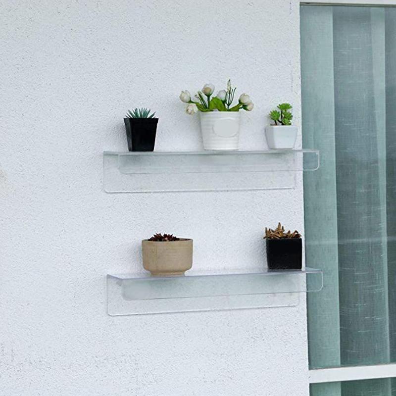 Wall Mounted Shelves Clear Acrylic Wall-Mounted Storage Shelves For Wall Wall Storage Shelves Decorative Collectibles Display