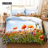 Butterfly Flower Queen Bedding Set Duvet Cover Set Bedding Digital Printing Bed Linen King Size Duvet Cover Set Bedding Set