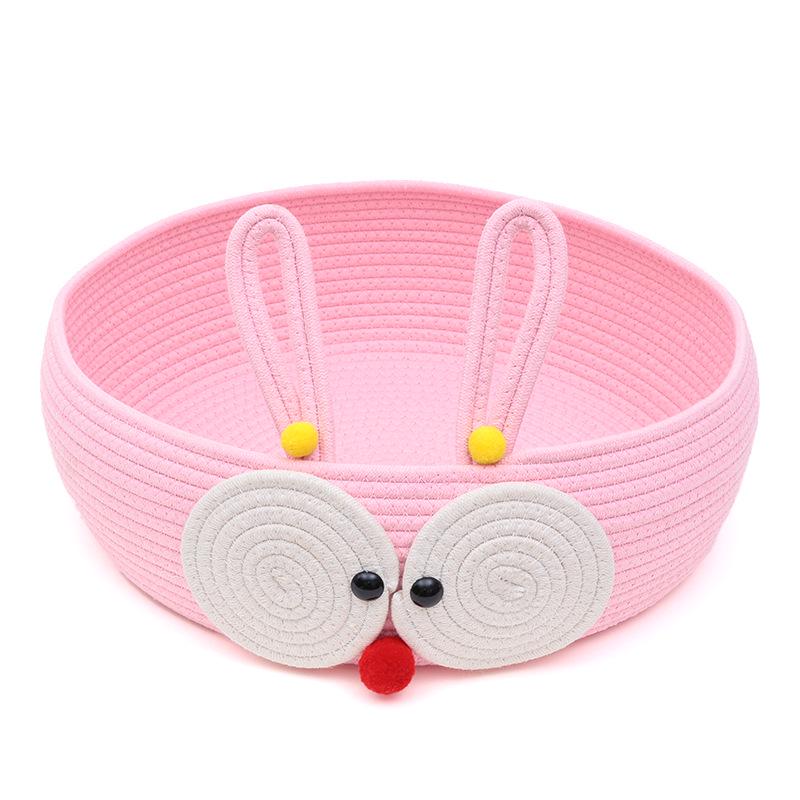 Woven Cotton Rope Cat Bed: All-Season Cat Supplies with Scratching Board