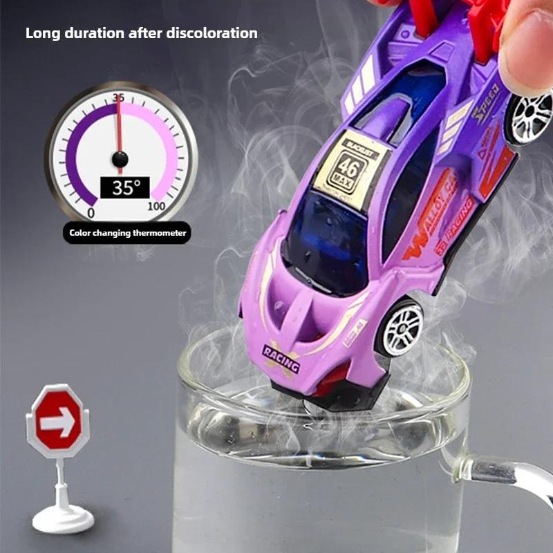 Magic Color Changing Racing Car Model 1:64 Temperature Sensitive Inertia Pull Back Cars Toys Crash-Resistant Durable Boys Gift