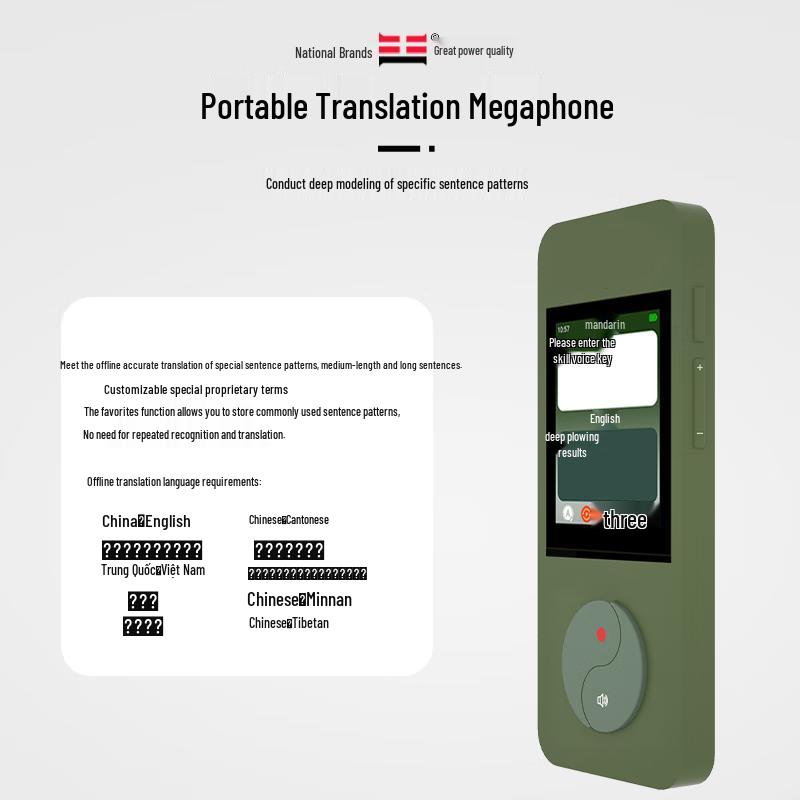 Leigongwang CR-87 Portable Offline Voice Translator CN Plug (adapter Included)