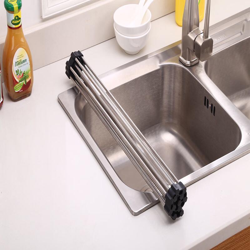 ZISIZ Foldable Roll-Up Kitchen Dish Drying Rack