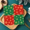 20pcs Festive Christmas Snowflake Napkins - Red & Green Holiday Tableware with Snowflake Patterns, Perfect for Holiday Parties