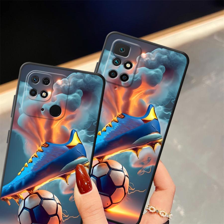 Funda Phone Cover Case for Xiaomi Mi 12X 12T Pro 11T 10T 14 13 Lite 12 11 Football Crown