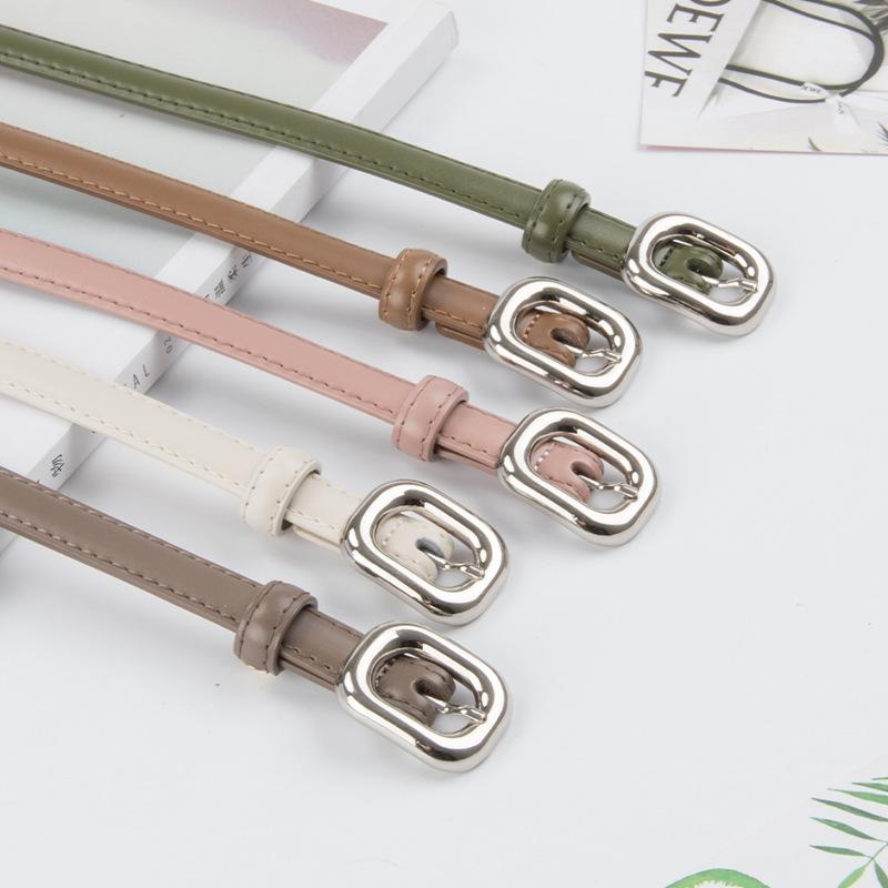 Four Seasons Available New Leather Women'S Thin Belt Leather Versatile Fashion Women'S Simple Jeans Women'S Belt