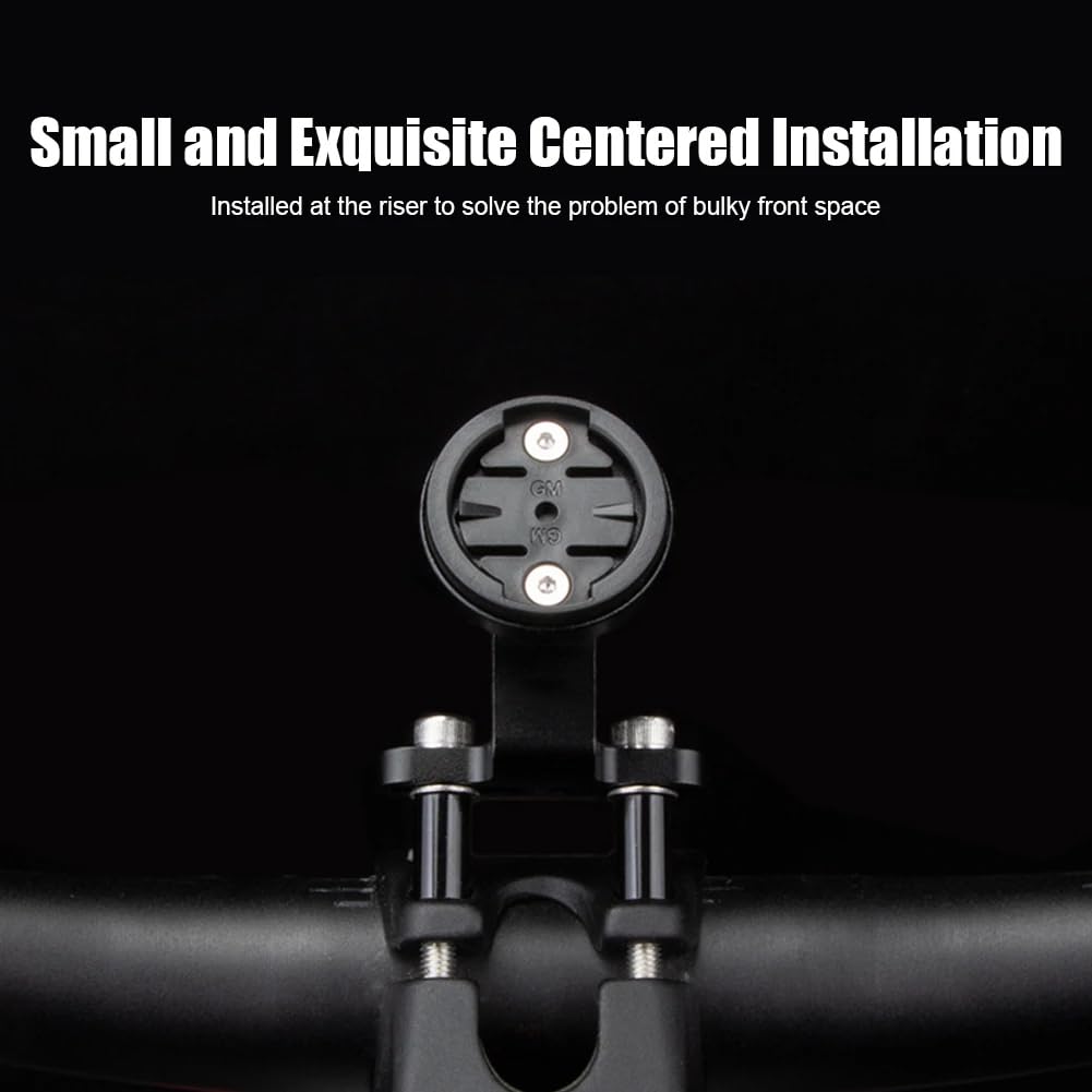 ZLiT Erweiterte Fahrradcomputer-Kombihalterung für Lenker für Fahrrad-GPS-Computerhalterung Vorne (Schwarz)