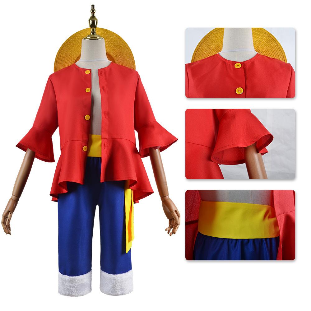 Luffy cos clothes ONE PIECE clothes two years later second generation cosplay clothes straw hat shoes props clothing