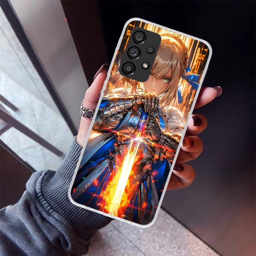 Fate Zero Stay Night Saber Phone Case For Samsung Galaxy A17 A57 A37 A16 A26 A36 A56 A15 A25 A35 A55 A14 A13 A54 A53 A34 A24 A33