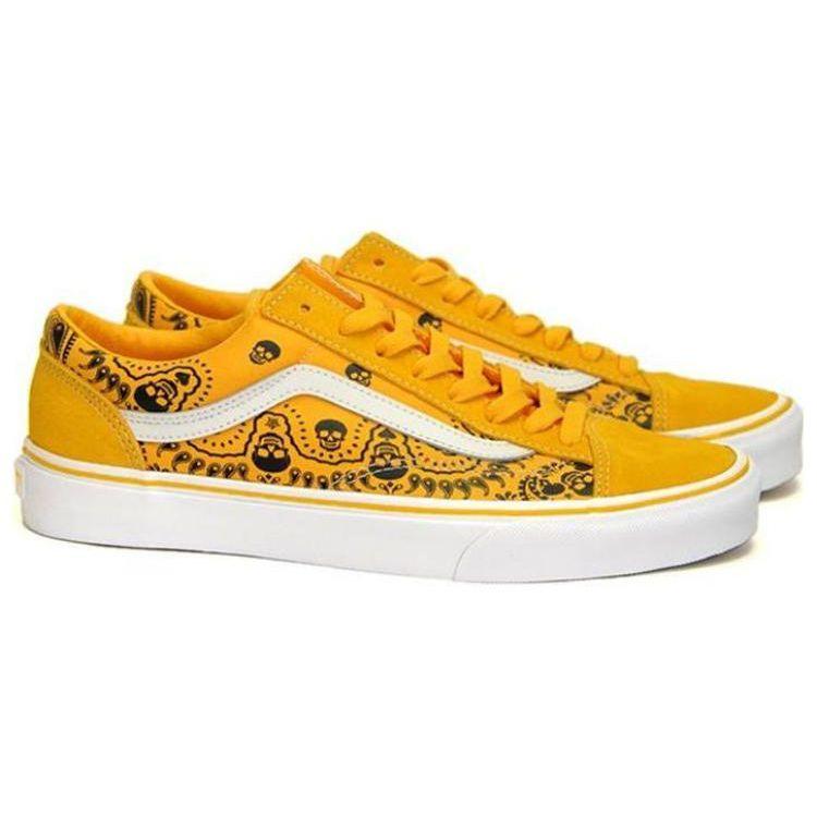 Vans Old Skool Comfortable Versatile Low-Top Skate Shoes Unisex Sneakers Ginger-Yellow VN0A54F642T