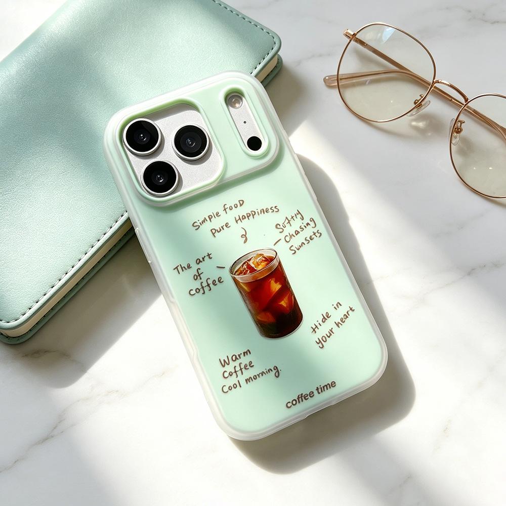 Iced Coffee for Apple Xiaomi Oppo Matte Phone Case iPhone17/16Pro Niche Huawei Mate Female