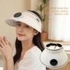 Wide Brim Sun Hat with Fan Breathable Beach Sunshade Hat Anti-UV Outdoor Visor Hat Fishing