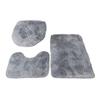 Yousheng 3Pcs/Set Bathroom Rug Absorbent Non Slip Floor Mat U-Shaped Plush Mat Toilet Lid Cover Mat with Rubber Backing for Bathroom Shower Toilet