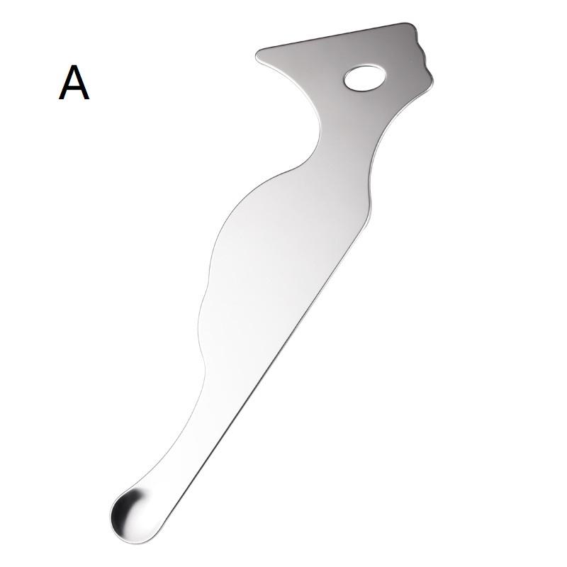 Stainless Steel Foundation Spatula Makeup Tool Cosmetic Shovel For Precise Foundation Application And Mixing Eye Makeup Stencils A