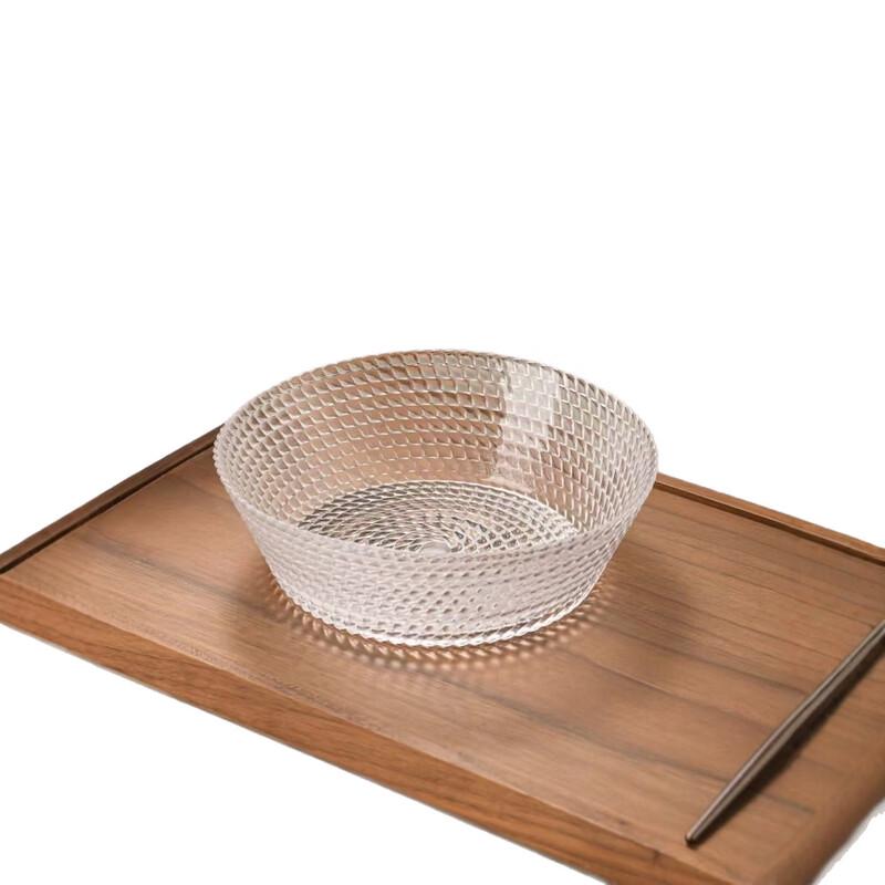 Abay Large Glass Dragon Scale Serving Bowls (Set of 2)