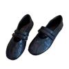 Cowhide Velcro Mary Jane Shoes - Women's Versatile Low-Cut Casual Flats 2025