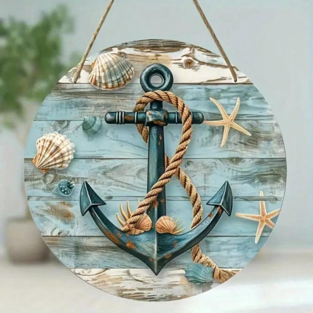 Rustic Wreath Wall Art Metal Decor Indoor Outdoor Hanging Sign