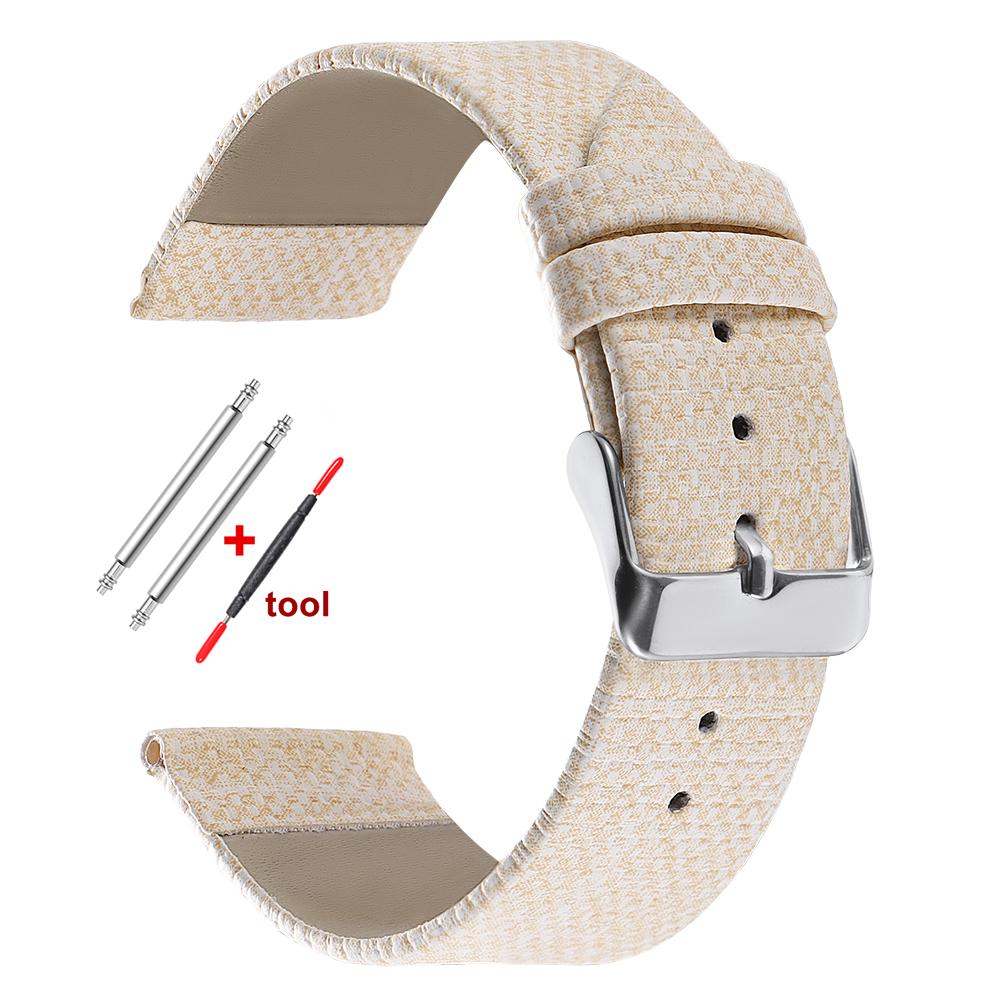 Denim Watch Strap 20mm 22mm for Omega Business Watchband 18mm 24mm Blue Brown Fabric Wristband for Men Women Watches Accessories