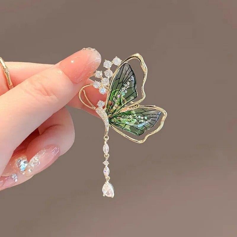 Luxury Golden Wheat Metal Brooch for Women Suit Sweater Stylish Lapel Pins Exquisite Rhinestones Jewelry Accessories Couple Gift