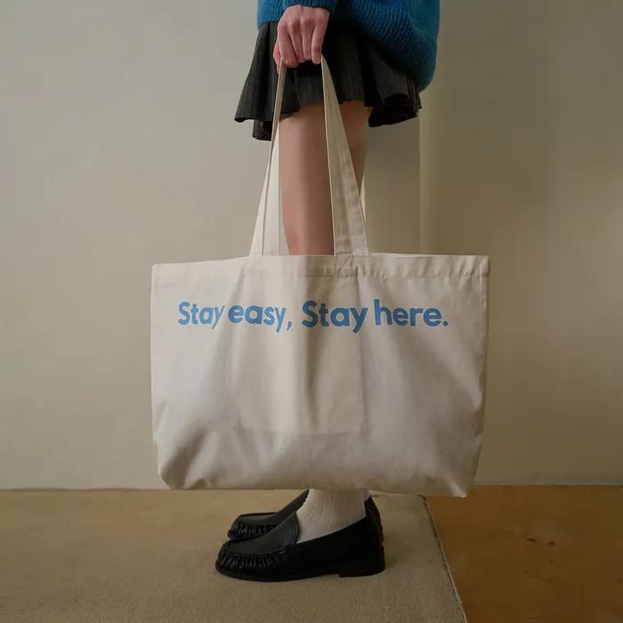 Stay eco bag_ivory