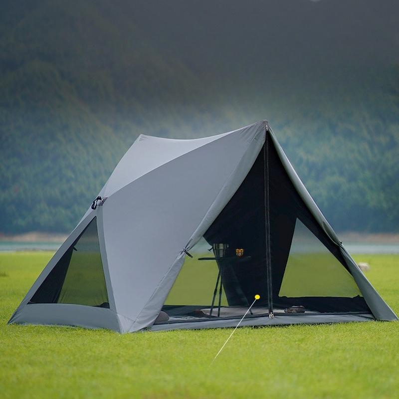 Oxford Fabric Triangle Beach Tent Automatic Pop-Up Portable Sun Shelter for Outdoor Camping Park Picnic Activities