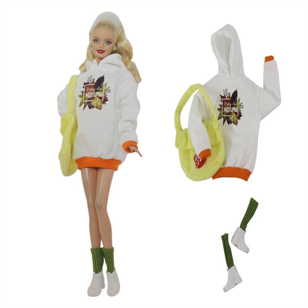 

Модное плюшевое пальто, брюки, повседневная одежда, зимняя одежда, платья, новая одежда для кукол 1/6, кукла 29~32 см 2