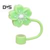Silicone Flower Straw Cap 10mm Diameter Cute Straw Topper Dust-Proof Drinking Straw Covers Cap Reusable Straw Tips Lids Gift for Party Decor