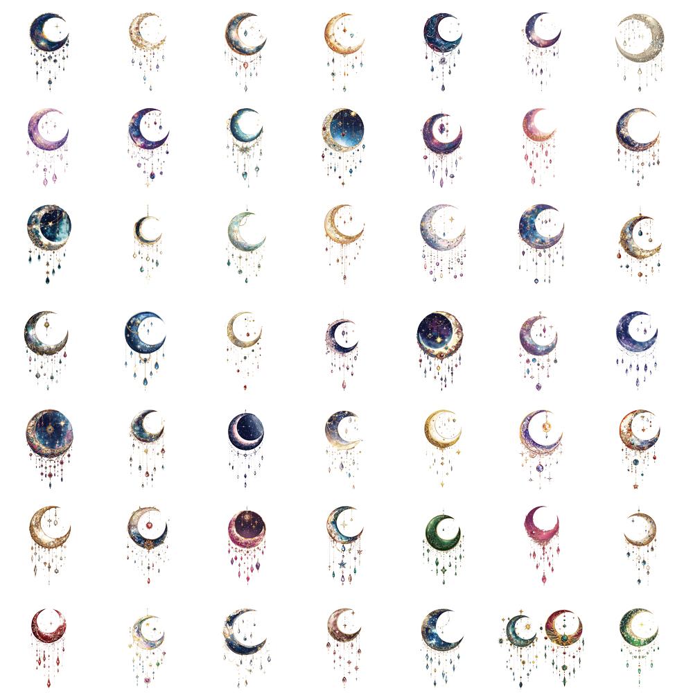 50PCS Dreamy Galaxy Stickers Notebook Aesthetic Waterproof Cafe Laptop Wall Art Laptop Luggage Skateboard Phone Sticker