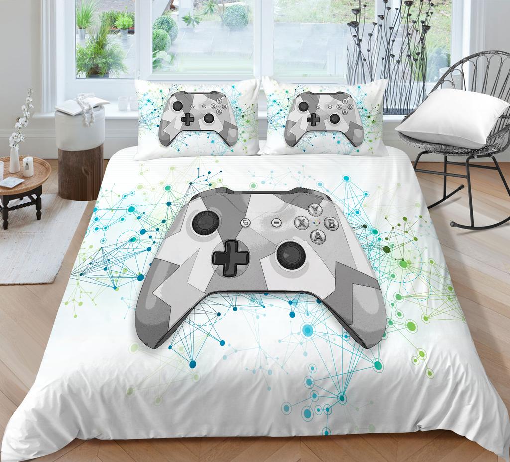 3D Luxury Bedding Set Children's Game Mouse Pattern Quilt Cover and Pillowcase 2 or 3 Full-size Washable Comfortable Bedding