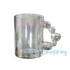 Creative Heat-Resistant Clear Glass Cup European Style Handle Mug for Coffee Latte Milk Cocktail Elegant Gift for Friends
