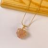2 Pcs Diamond Castle Necklaces Fashion Birth Stone Heart Necklace Heart-shaped Crystal Pendant Jewelry for Teenage Girls