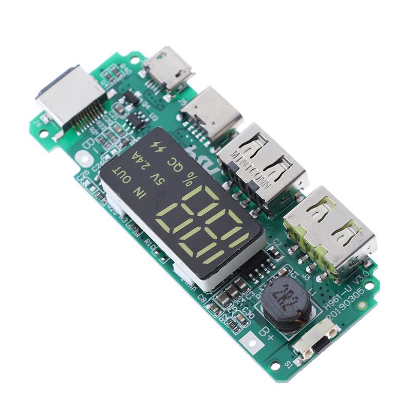 Led Dual Usb Micro Type-C Mobile Power Charging Board Usb Circuit Protection