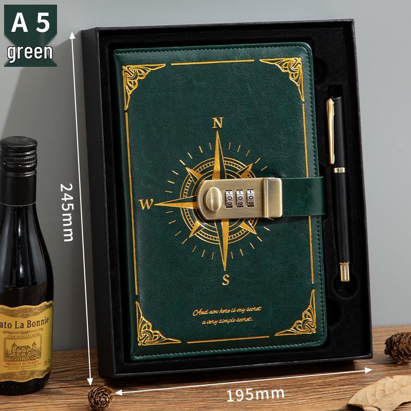 Minimalist Lock Diary & Notebook with Invisible Combination Closure for Students & Professionals