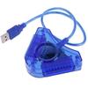 1 Pcs USB Dual Player Converter  Adapter Cable for PS2 PC USB Game Controller with CD Driver