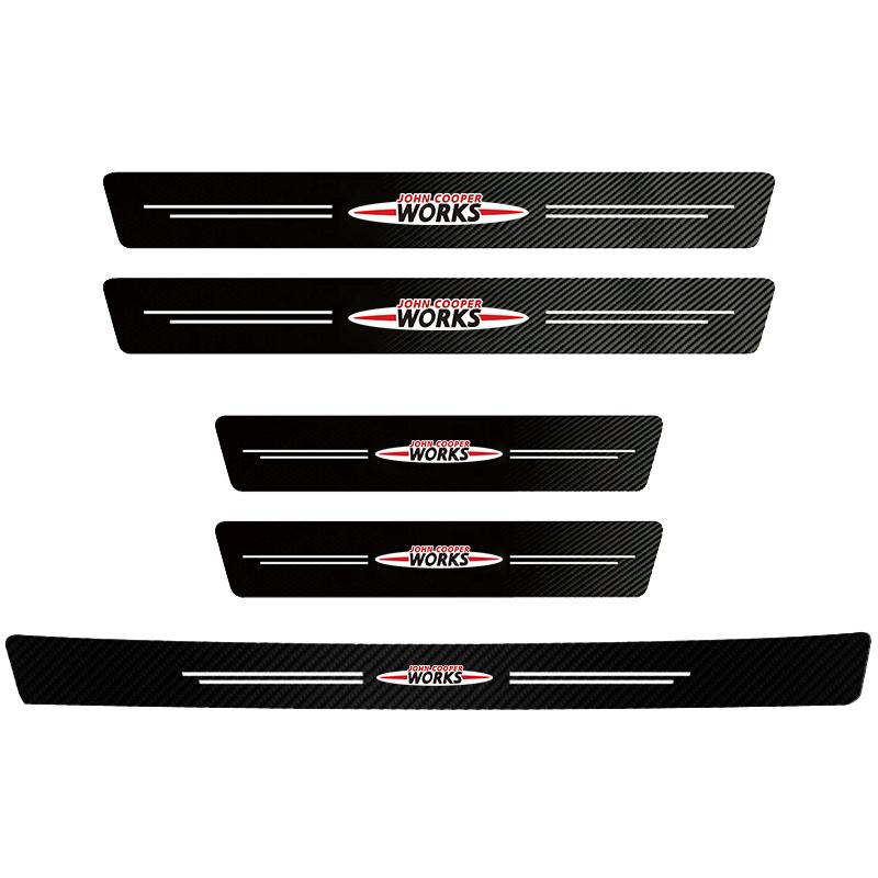 Hochwertiger Carbonfaser Auto Türschwellenschutz Aufkleber Für Mini Cooper JCW Works R56 R50 F54 F55 F56 F57 F60 R52 R53 R55 R57