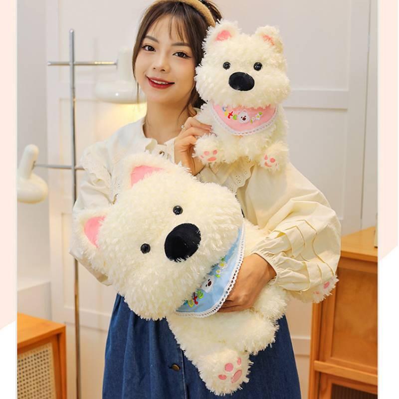 Highland Scarf West White Terrier Plush Toys Cartoon Animals Fill Doll Xmas Gift