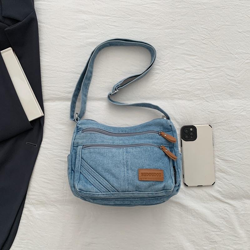 Borsa in Denim da Donna a Spalla per Pendolari Borsa a Tracolla di Grande Capacità
