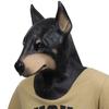 Realistic Dog Mask Black Doberman Head Funny Latex Animal Mask Fancy Dress Carnival Party Halloween Cosplay Costume Mask for Men