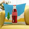 S-Sprudelwasser C-Coca-Cola Welt Verschiedene Größen Quadratische Kissenhülle Für Auto Zuhause Schlafzimmer Dekoration
