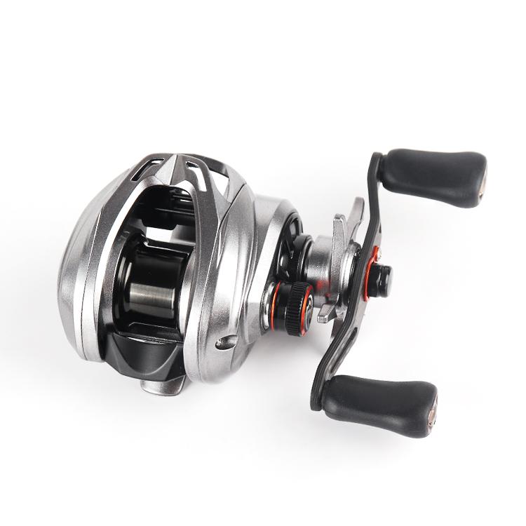Left Hand Baitcasting Fishing Reel Carbon Fiber Body High Speed Smooth Drag for Saltwater & Freshwater Fishing in Rivers Lakes