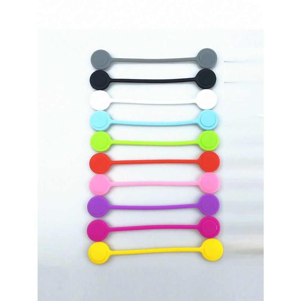 Magnetic Cable Organizer, Reusable Silicone Cable Ties, Twist-Tie Cable Management for Bundling and Organizing Items, Refrigerator Magnet Cable Wrap