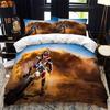 Motorcycle Rider Bedding Set Boys Girls Twin Queen Size Duvet Cover Pillowcase Bed Adult Fashion Home Textileextile