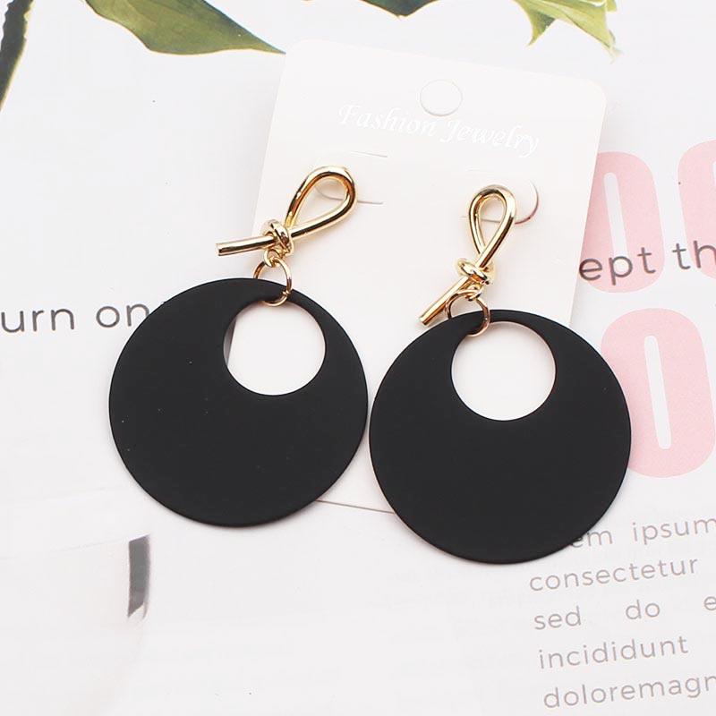 Big Statement Earrings Red Black White Gold Round Circle Oval Geometric Earrings for Women Punk Metal Earring Boho Jewelry 2020