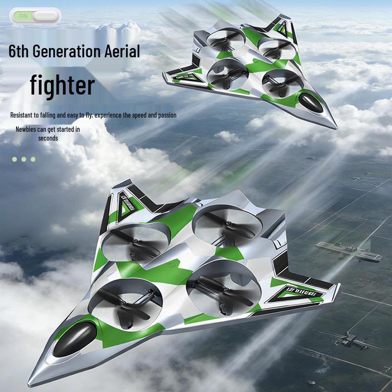 Sixth-Gen Remote Control Foam Stunt Plane - Boys' Fighter Aircraft Drone Toy