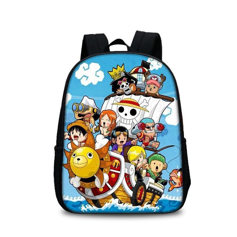 Anime One Piece Cartoon Design Boy Oxford Fabric Backpack  For Activities School