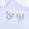 925 Silver Certified Simple Snake Bone Earrings Women Jewelry Valentine's Day Gift Earring